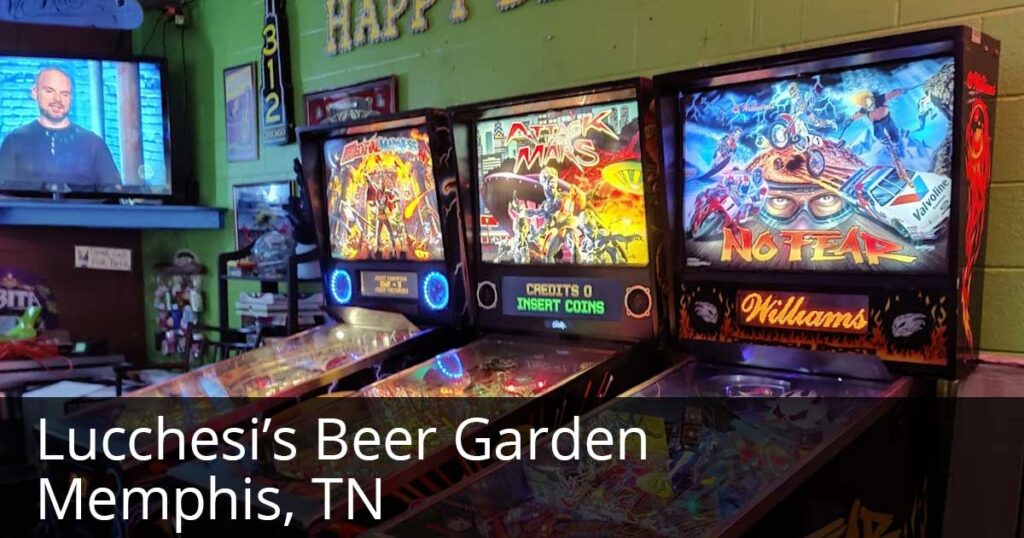 Lucchesi's Beer Garden Pinball Memphis TN